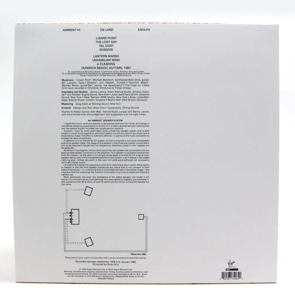 Brian Eno - Ambient 4: On Land (back)